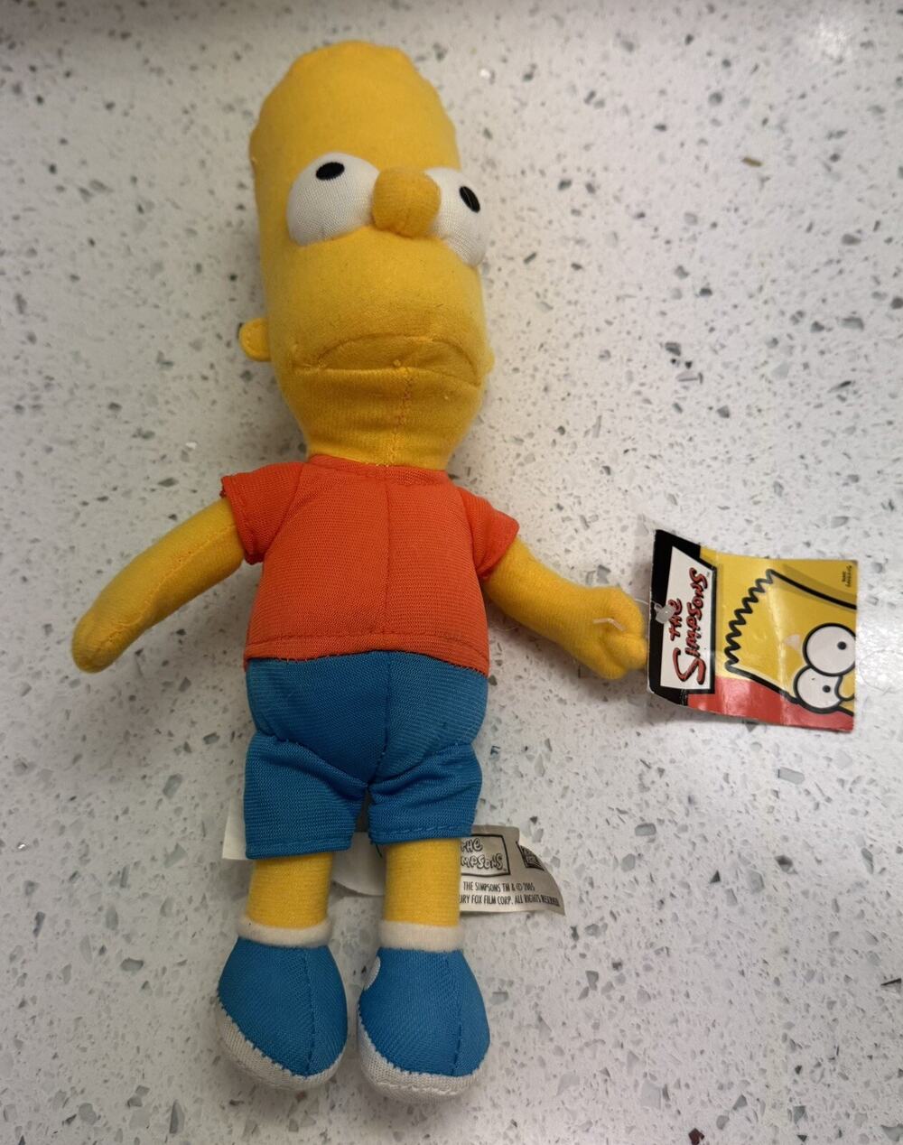 The Simpsons Bart Simpson 2005 Stuffed Plush Doll NWT 11"